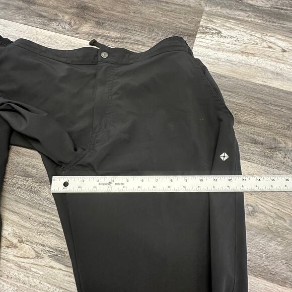 Thousand Miles Black Mens XL Tapered Relaxed Flat Front Plain Chino Golf Pants - Picture 9 of 10